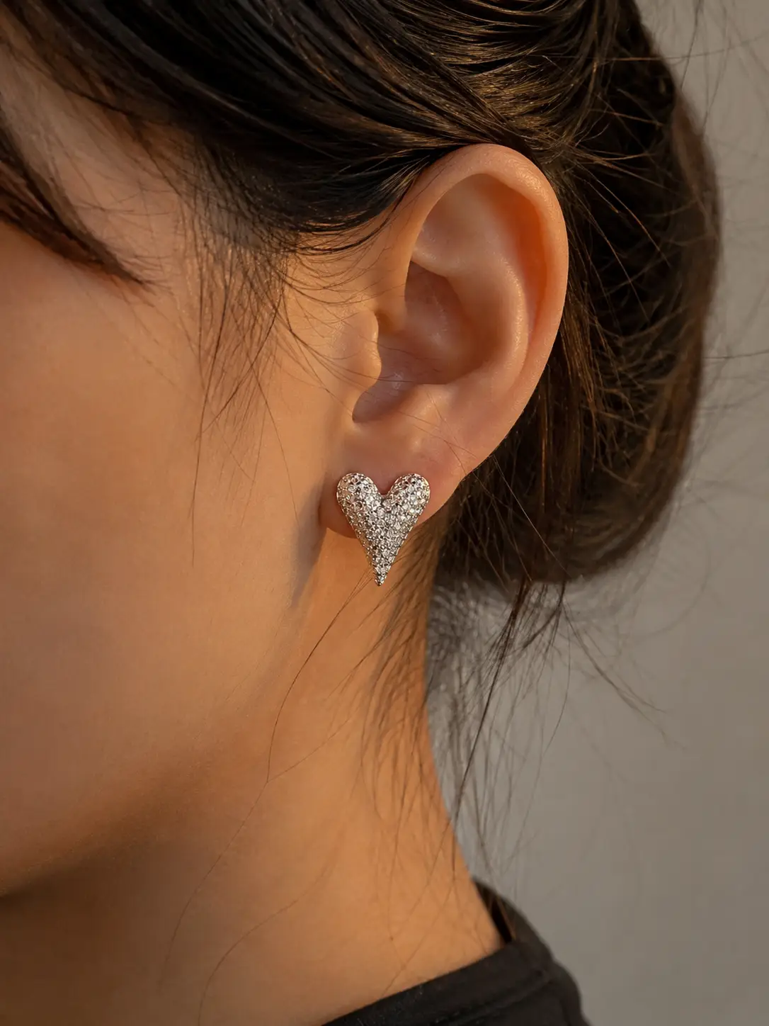 Amour Heart Stud Earrings