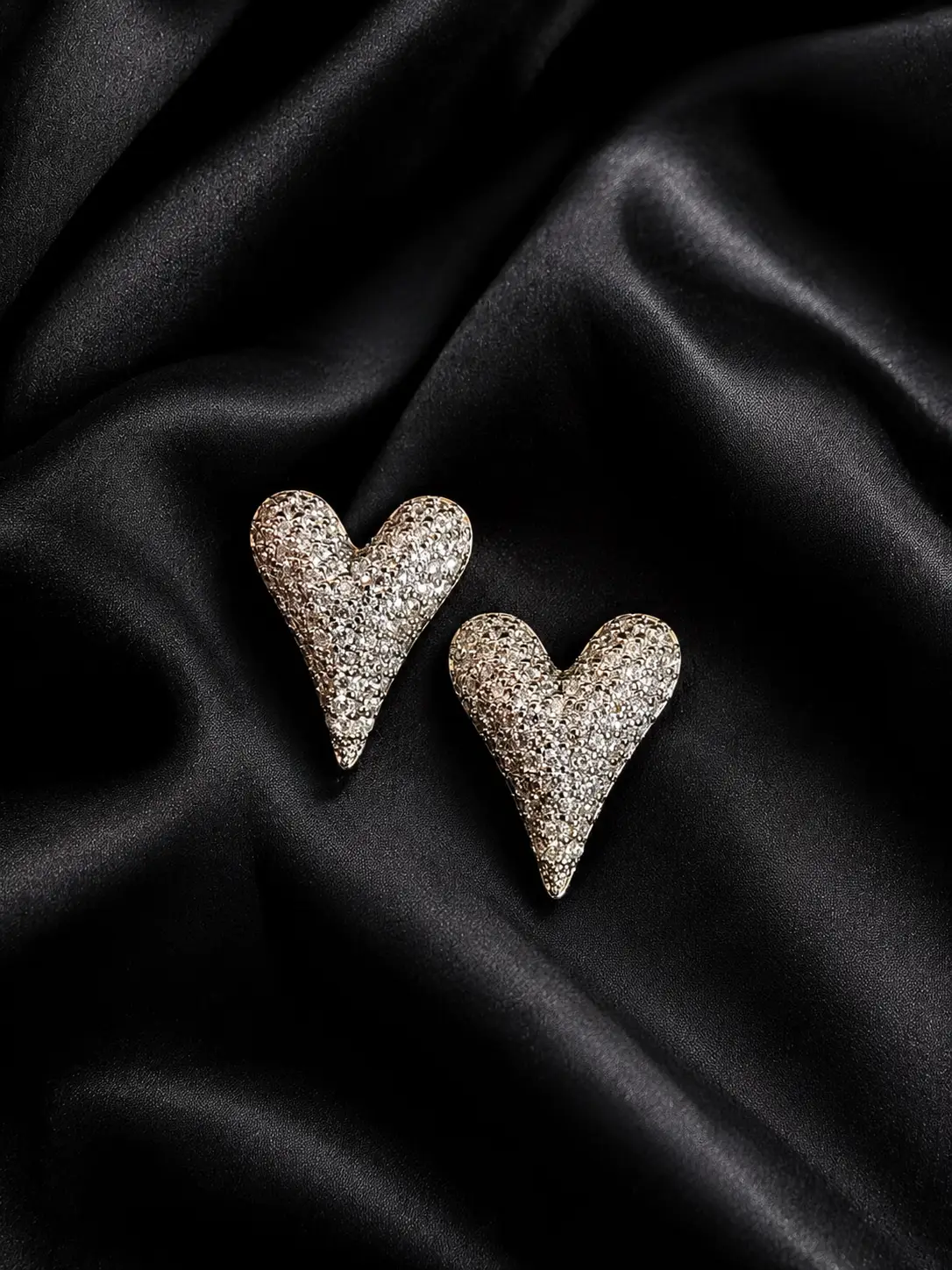 Amour Heart Stud Earrings - Image 2