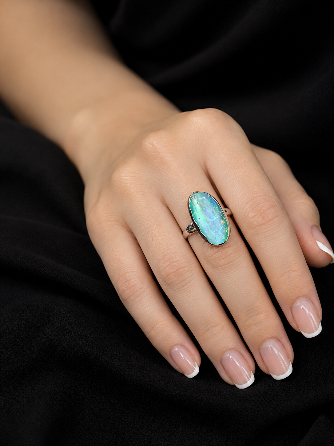 Aurora Opal Adjustable Ring
