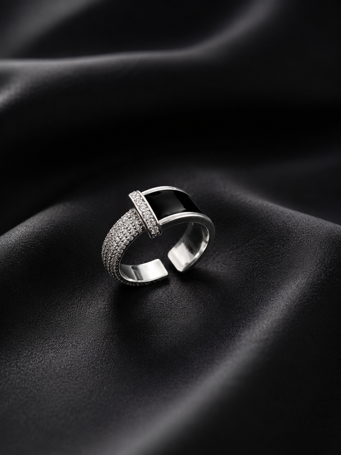 Midnight Eclipse Adjustable Ring - Image 3