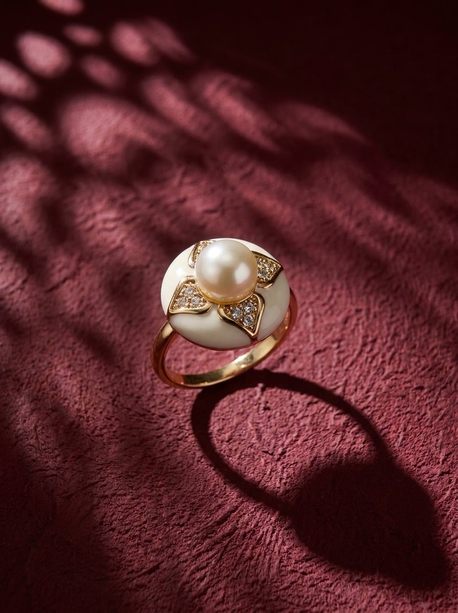 Pearl Bloom Statement Ring - Image 4