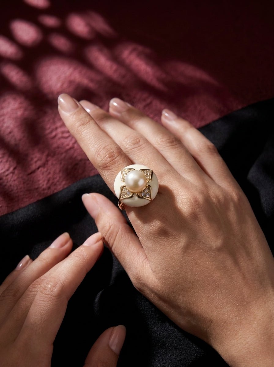 Pearl Bloom Statement Ring